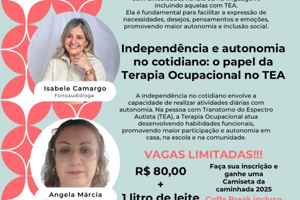 PALESTRA PRESENCIAL COM FONOAUDIÓLOGA E TERAPEUTA OCUPACIONAL